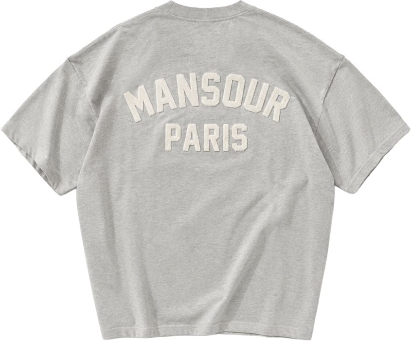 Mansour Paris College T-shirt Heather Grey Grijs