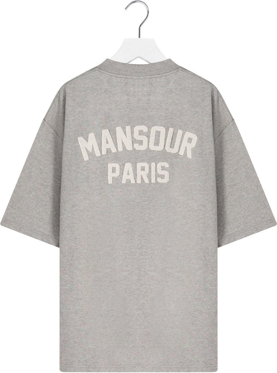 Mansour Paris College T-shirt Heather Grey Grijs