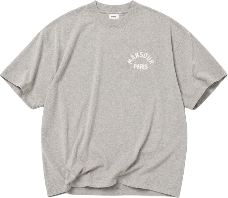 Mansour Paris College T-shirt Heather Grey Grijs