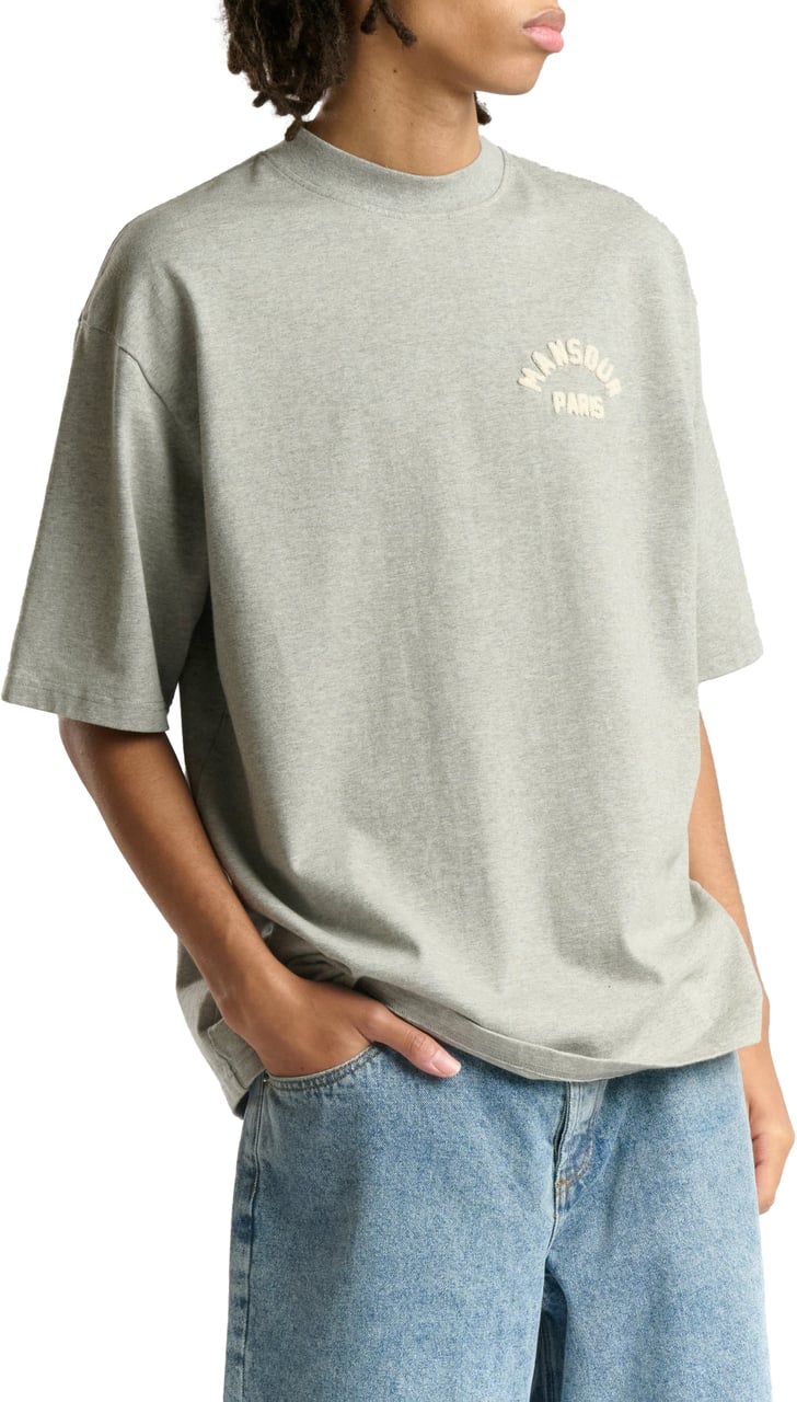 Mansour Paris College T-shirt Heather Grey Grijs