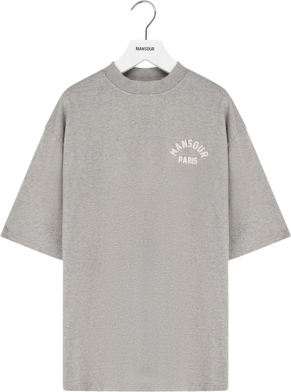 Mansour Paris College T-shirt Heather Grey Grijs