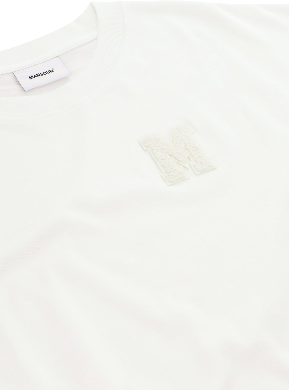 Mansour M Patch T-shirt Marshmellow Wit