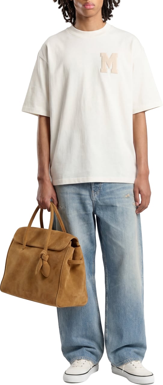 Mansour M Patch T-shirt Marshmellow Wit