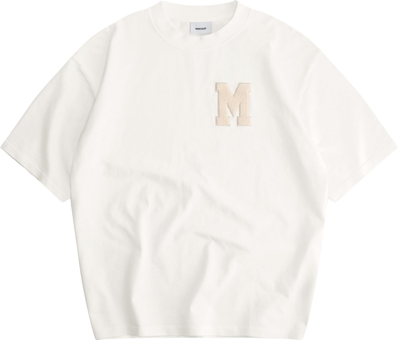 Mansour M Patch T-shirt Marshmellow Wit