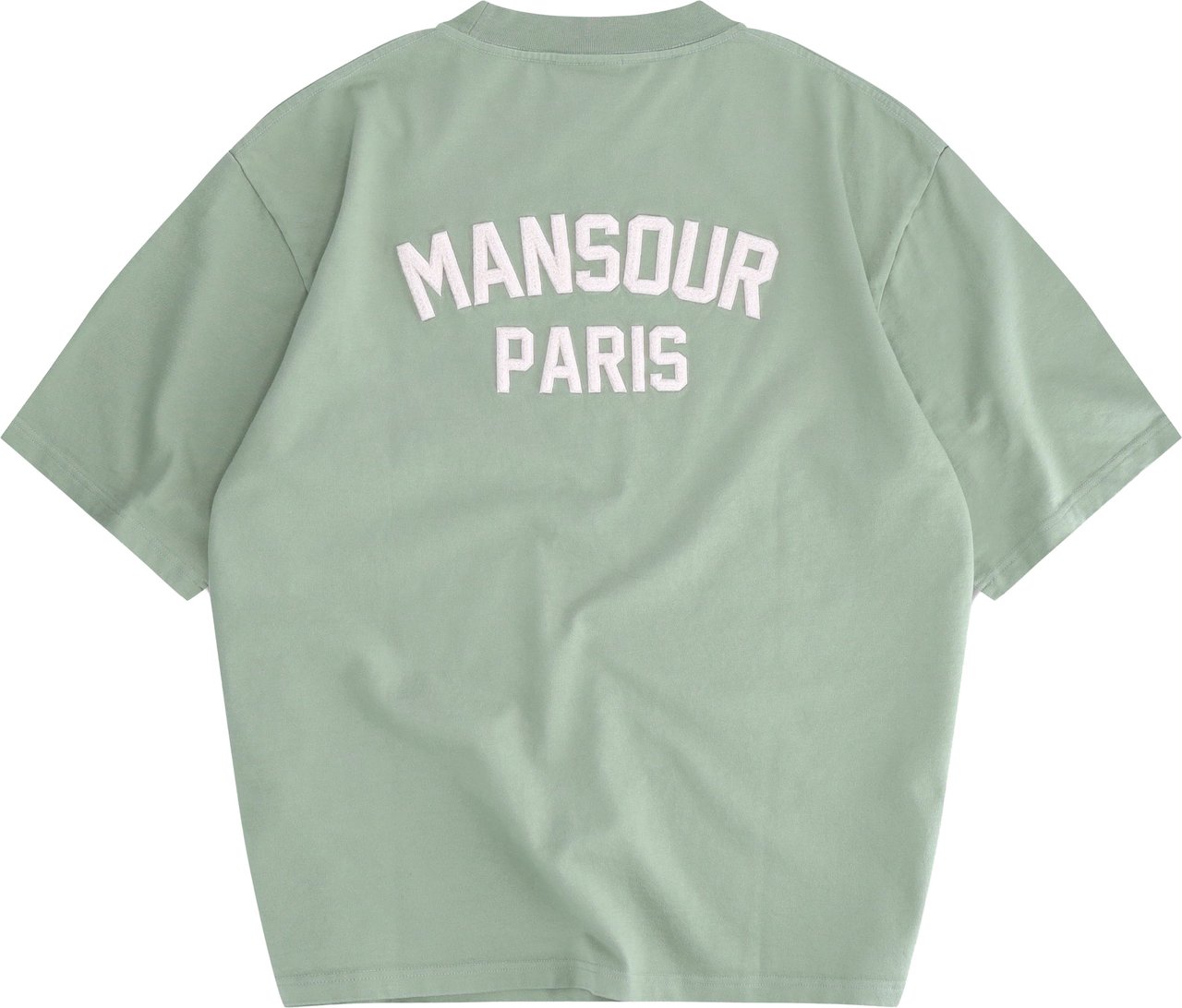 Mansour Paris College T-shirt Green Milieu Groen