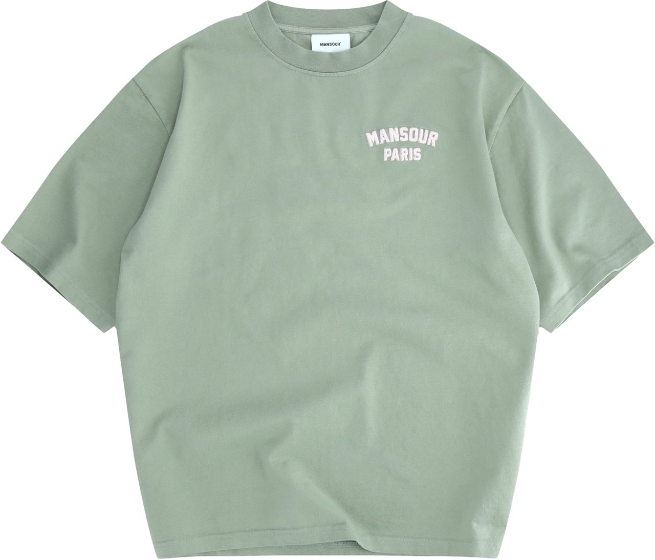 Mansour Paris College T-shirt Green Milieu Groen