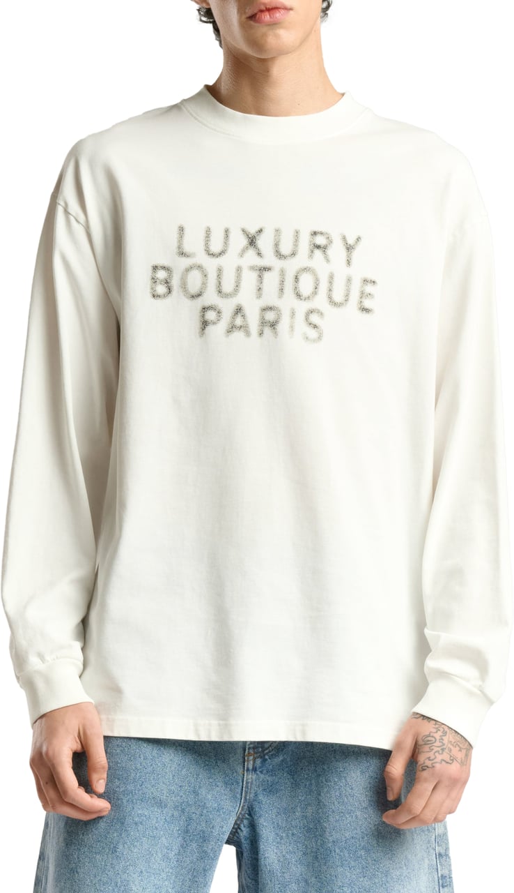 Mansour Luxury Boutique Longsleeve Vintage White Wit