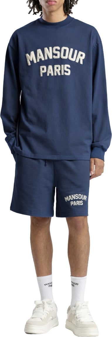 Mansour Paris College Short Bariton Blue Blauw