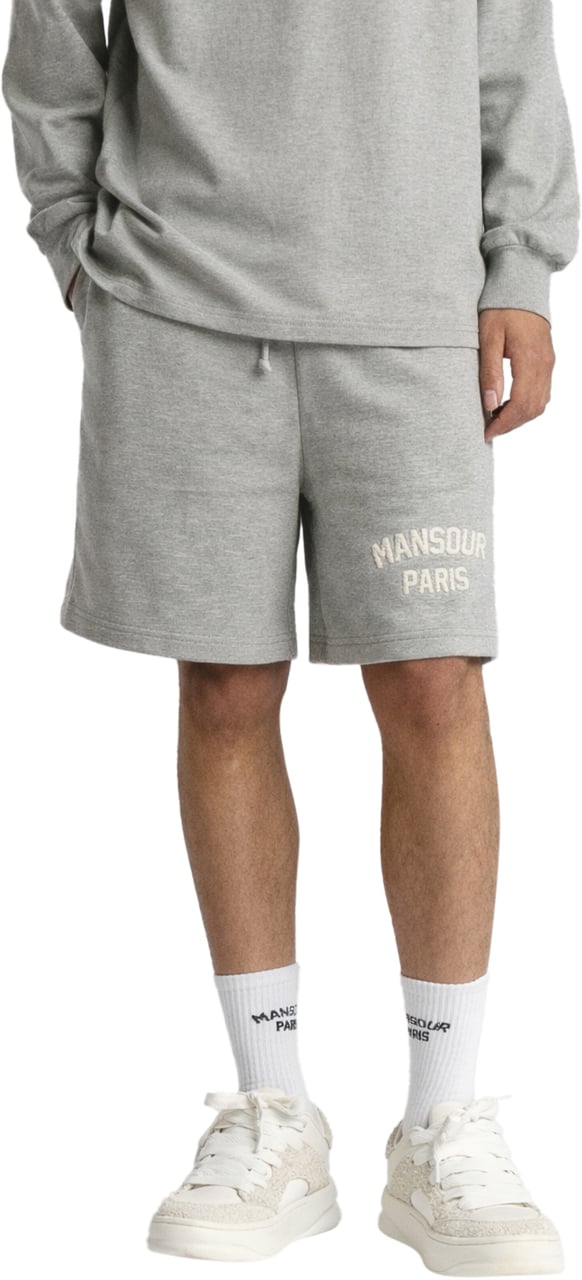 Mansour Paris College Short Heather Grey Grijs