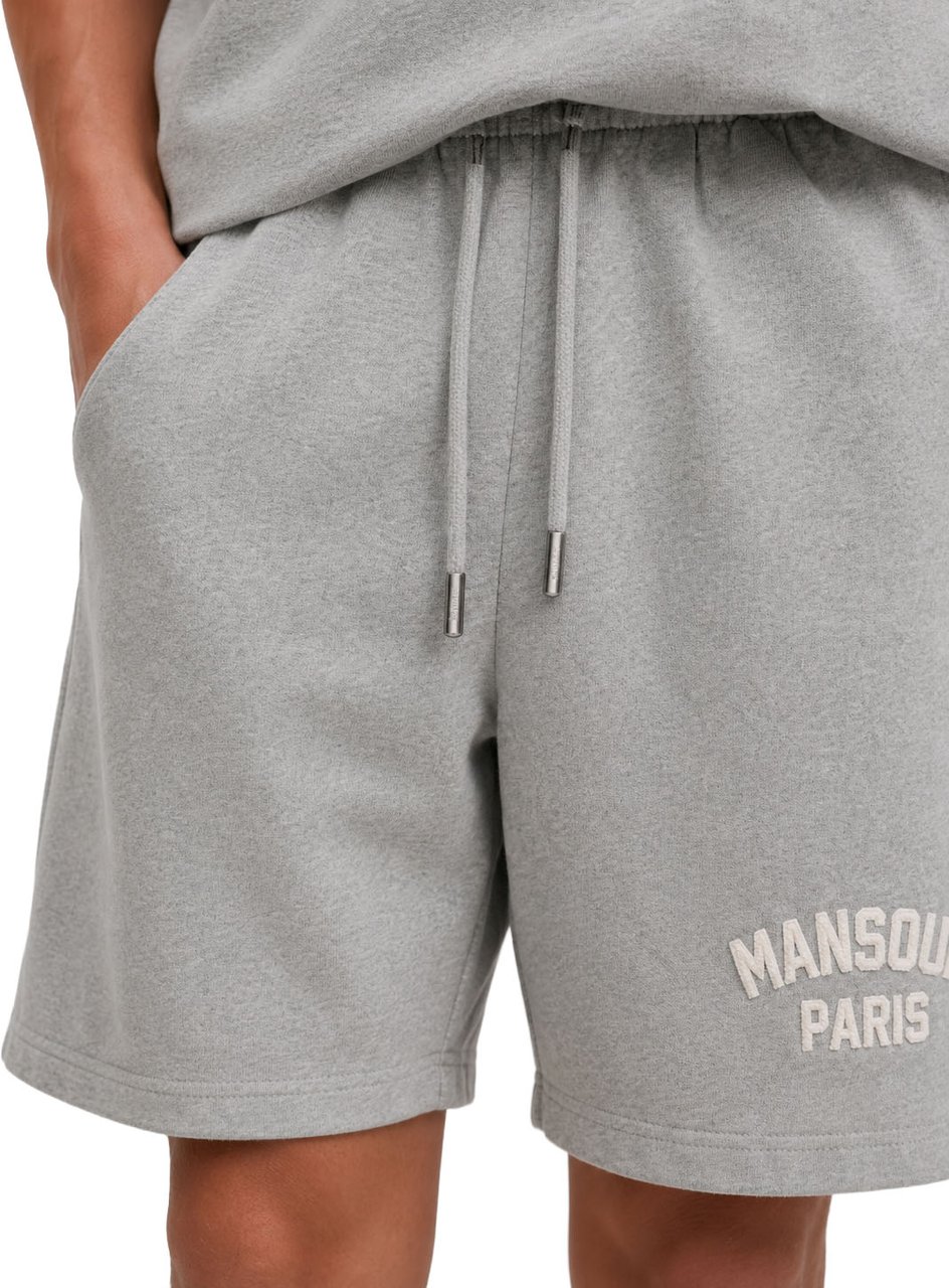 Mansour Paris College Short Heather Grey Grijs