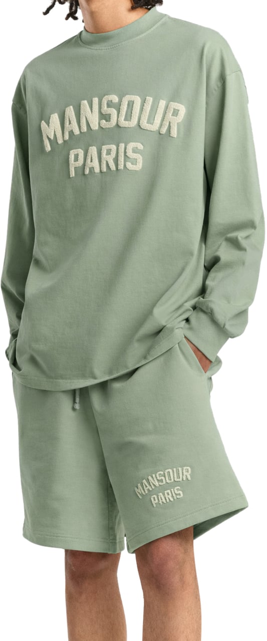 Mansour Paris College Longsleeve Green Milieu Groen