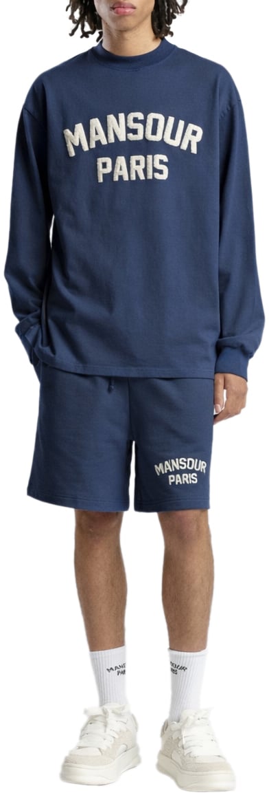 Mansour Paris College Longsleeve Bariton Blue Blauw