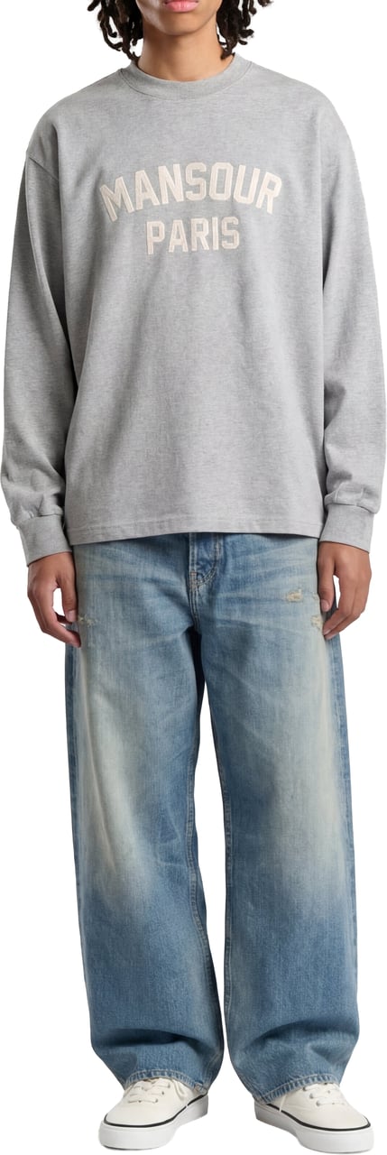 Mansour Paris College Longsleeve Heather Grey Grijs