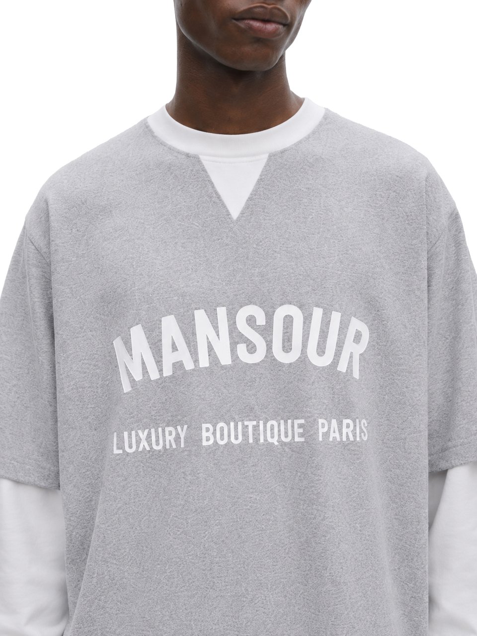 Mansour Double Sleeved Longsleeve Heather Grey Grijs