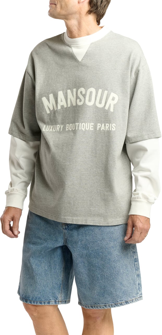 Mansour Double Sleeved Longsleeve Heather Grey Grijs