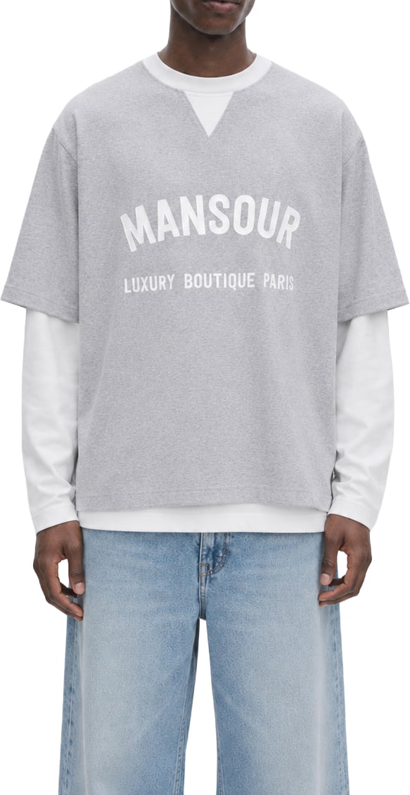 Mansour Double Sleeved Longsleeve Heather Grey Grijs