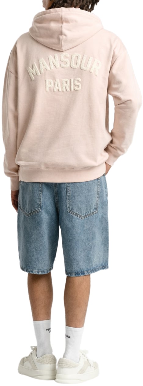 Mansour Paris College Hoodie Dusty Pink Roze