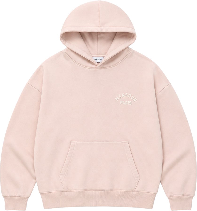 Mansour Paris College Hoodie Dusty Pink Roze