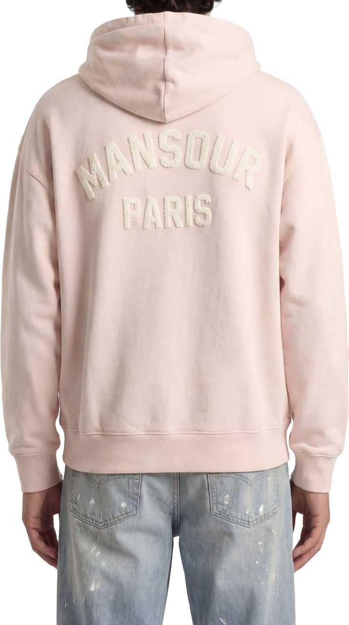 Mansour Paris College Hoodie Dusty Pink Roze