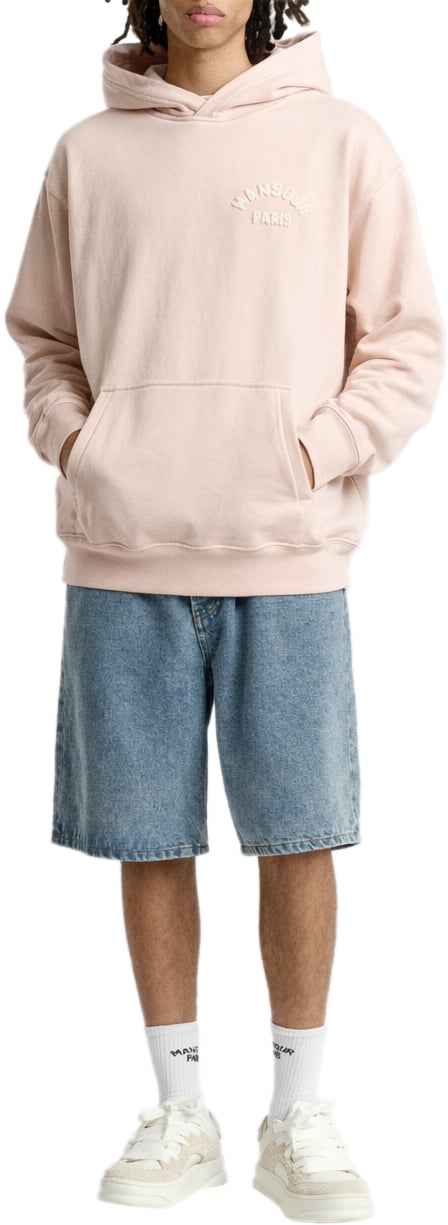 Mansour Paris College Hoodie Dusty Pink Roze