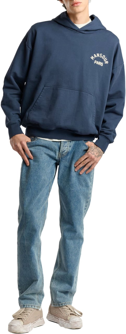 Mansour Paris College Hoodie Bariton Blue Blauw