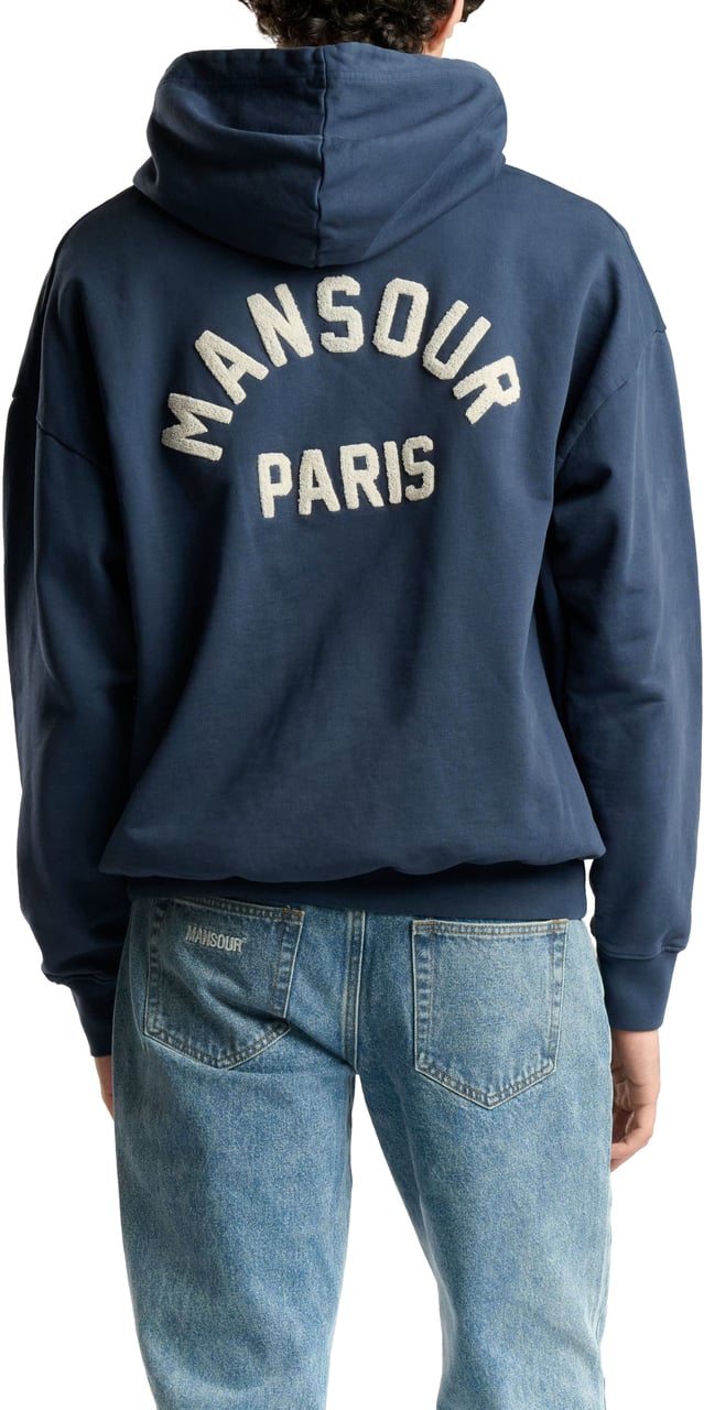 Mansour Paris College Hoodie Bariton Blue Blauw
