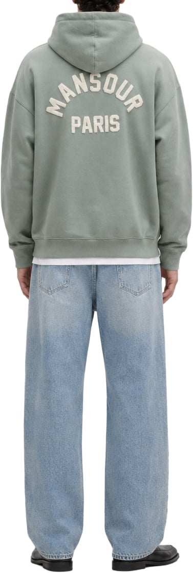 Mansour Paris College Hoodie Green Milieu Groen