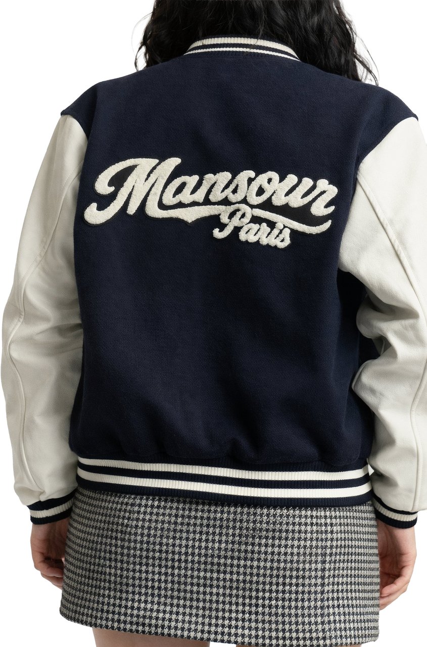 Mansour College Varsity Jacket Navy Blauw