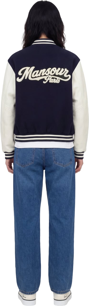 Mansour College Varsity Jacket Navy Blauw