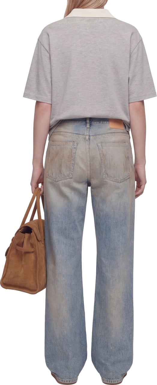 Mansour Jacquard Knitted Polo Grey Grijs