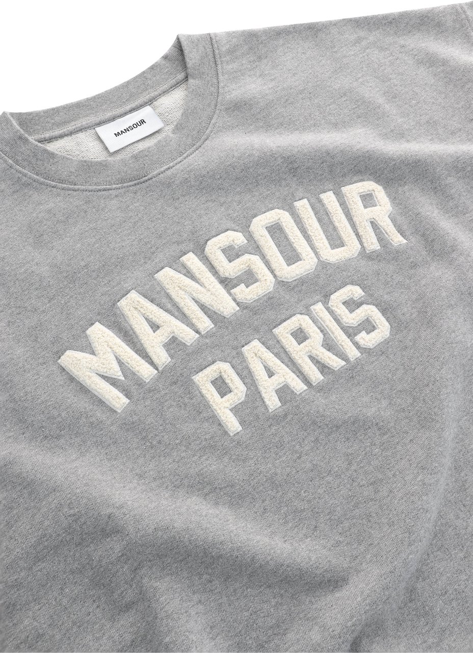 Mansour Paris College Sweater Heather Grey Grijs