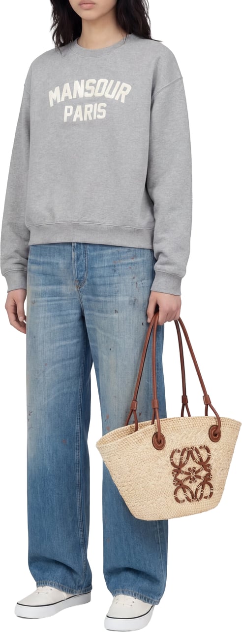 Mansour Paris College Sweater Heather Grey Grijs