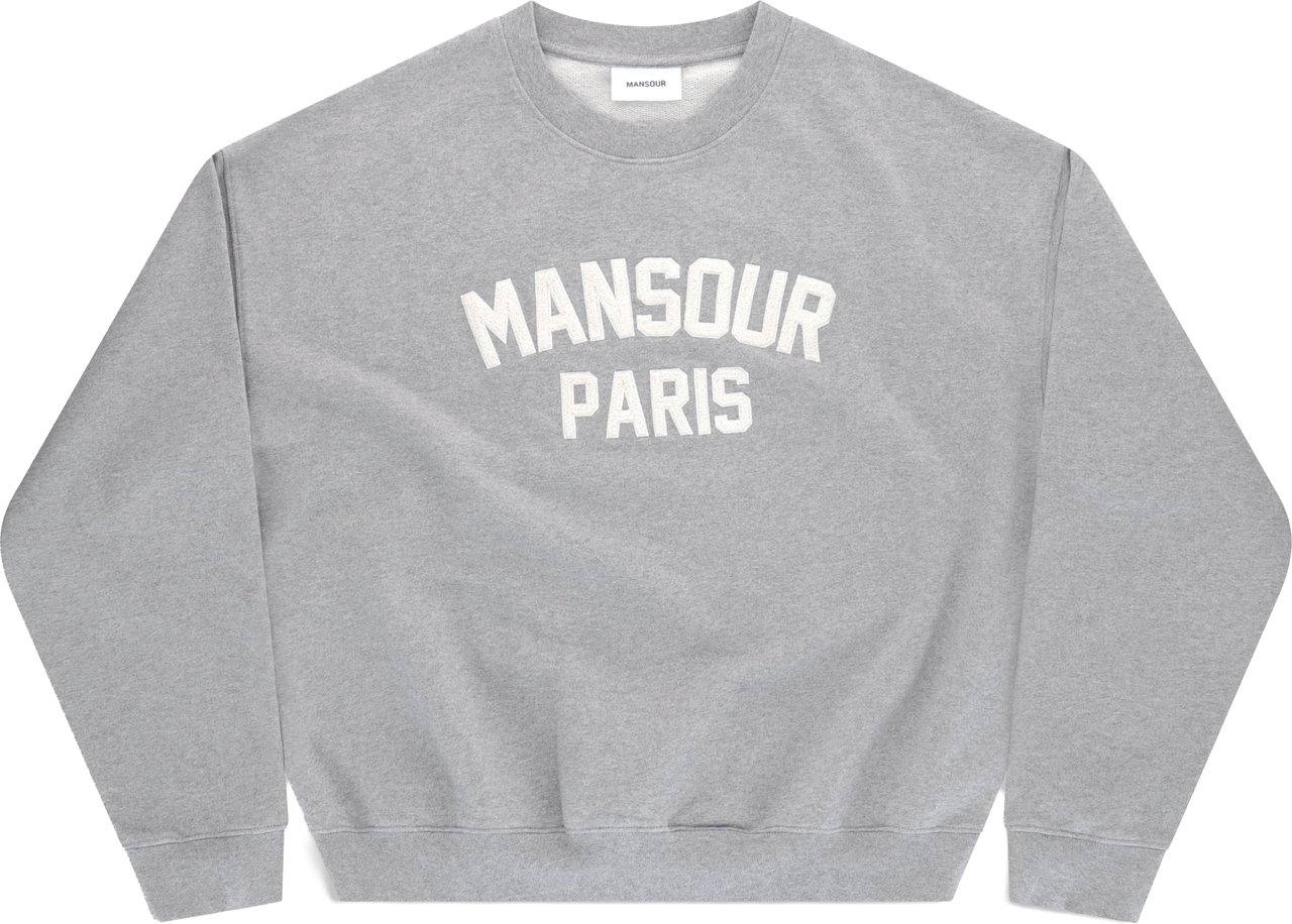 Mansour Paris College Sweater Heather Grey Grijs