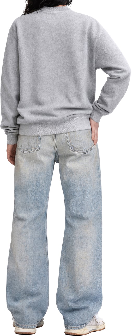 Mansour Paris College Sweater Heather Grey Grijs