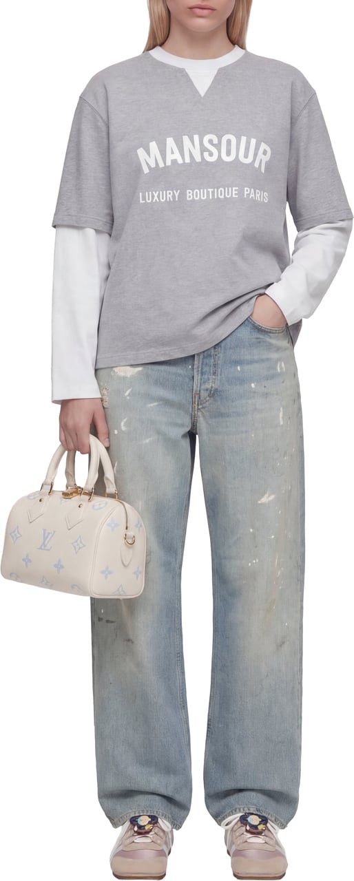 Mansour Double Sleeved Longsleeve Heather Grey Grijs