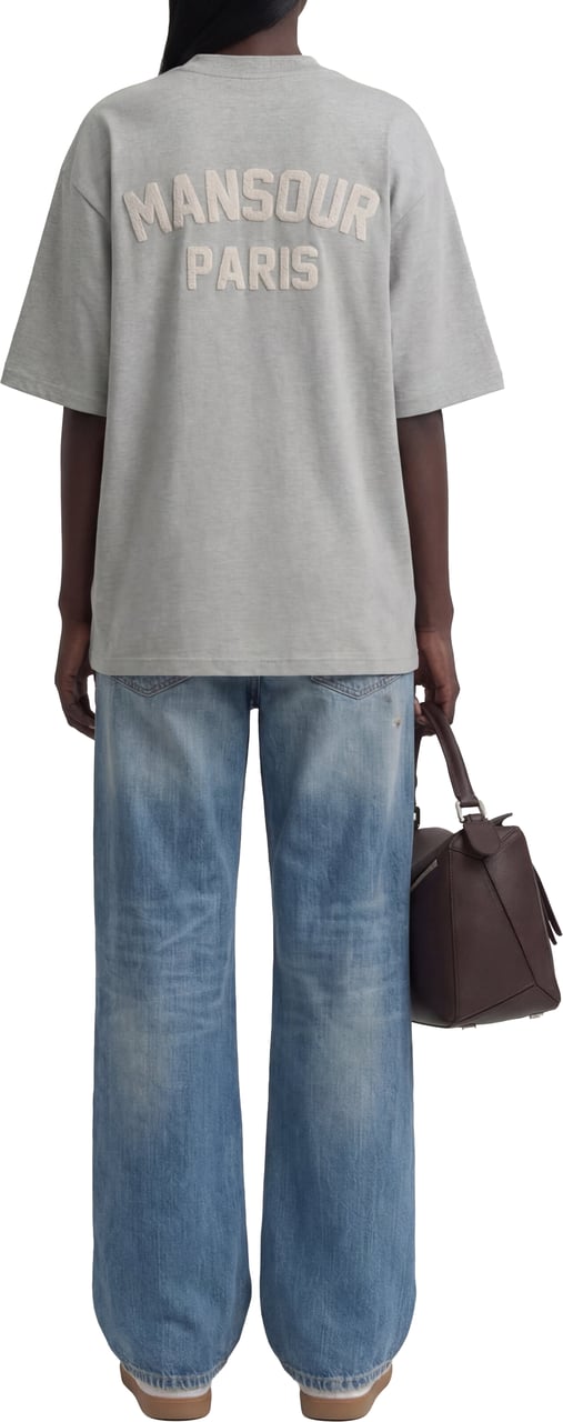 Mansour Paris College T-shirt Heather Grey Grijs