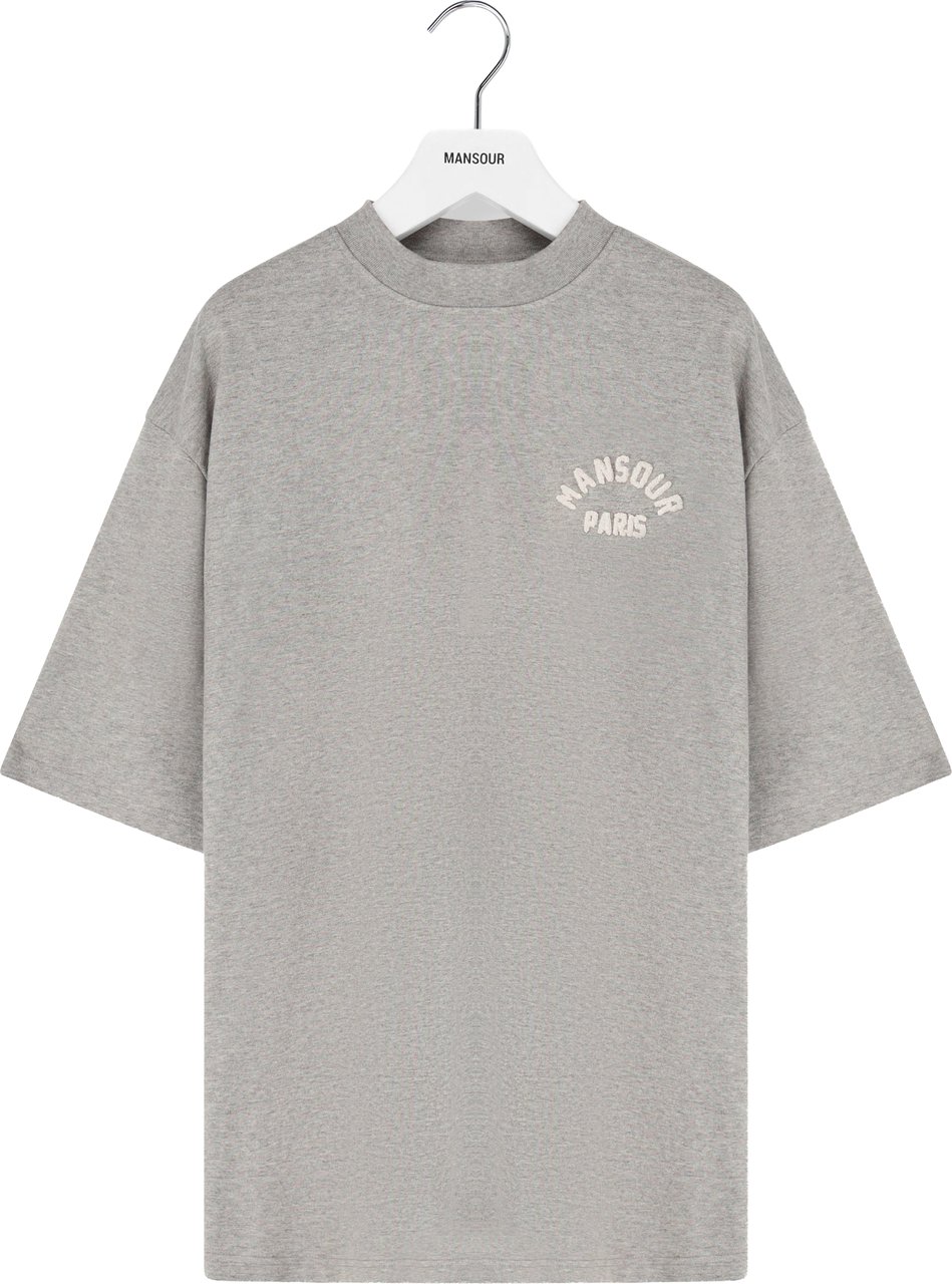 Mansour Paris College T-shirt Heather Grey Grijs