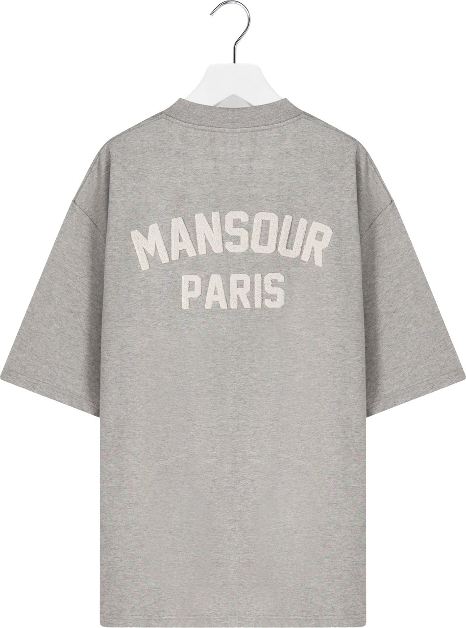 Mansour Paris College T-shirt Heather Grey Grijs