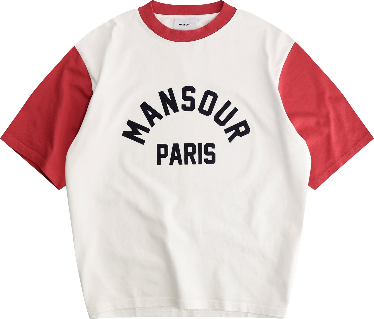 Mansour Paris College T-shirt American Red Rood