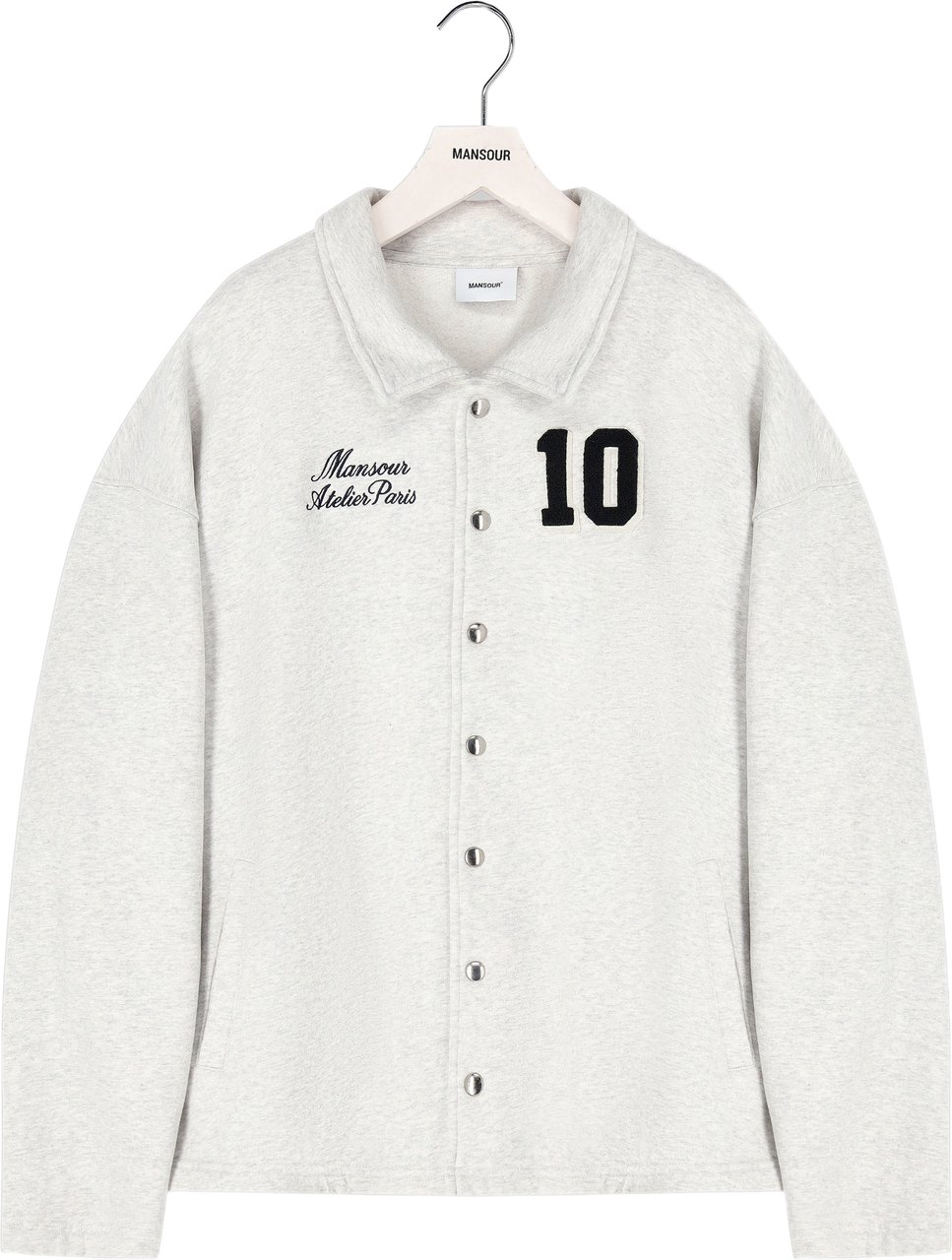 Mansour Coach Jacket Heather Grey Grijs