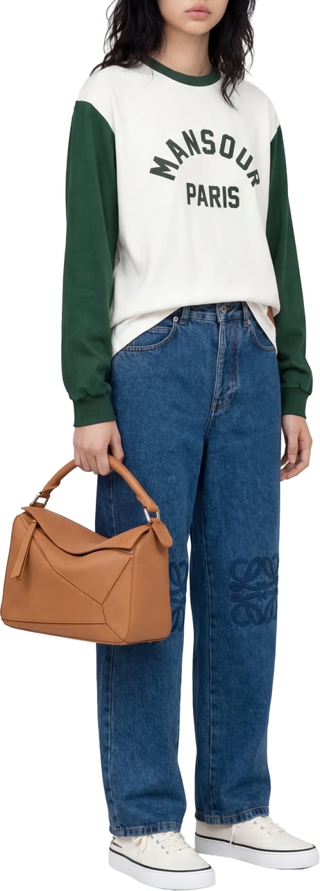 Mansour Paris College Baseball Longsleeve Wit