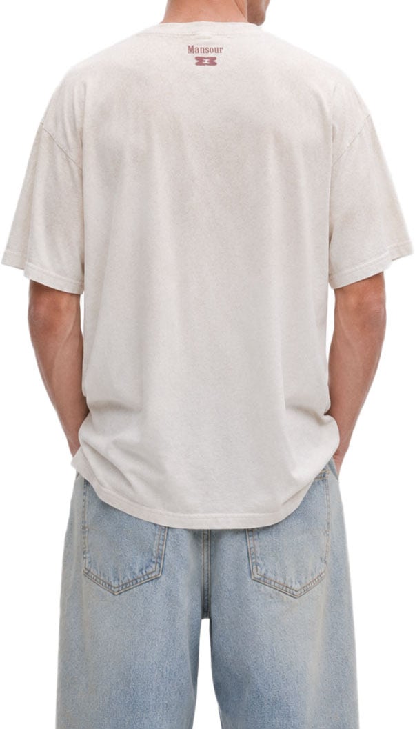 Mansour Cloud Runner T-shirt Dusty White Neutraal