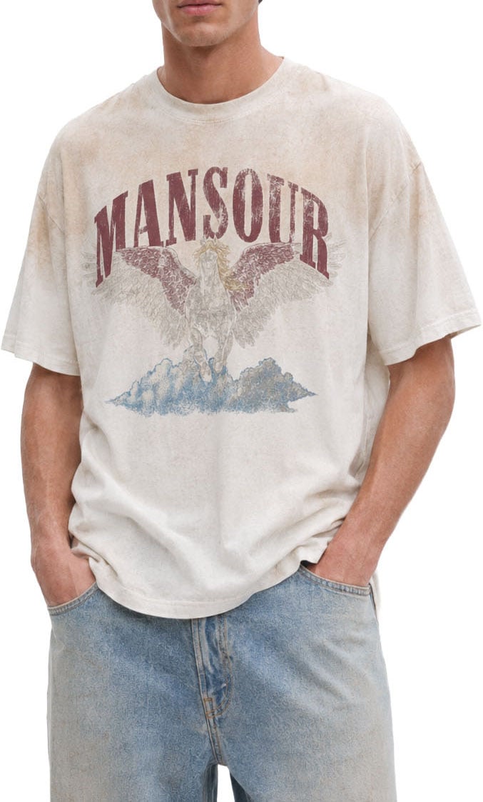 Mansour Cloud Runner T-shirt Dusty White Neutraal