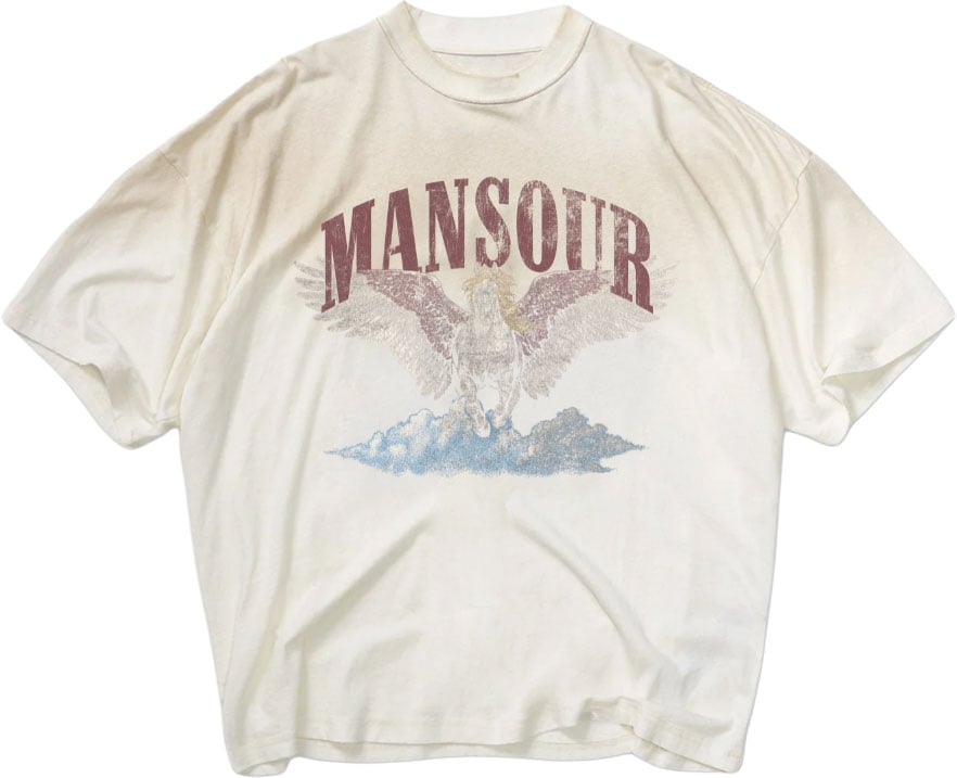 Mansour Cloud Runner T-shirt Dusty White Neutraal