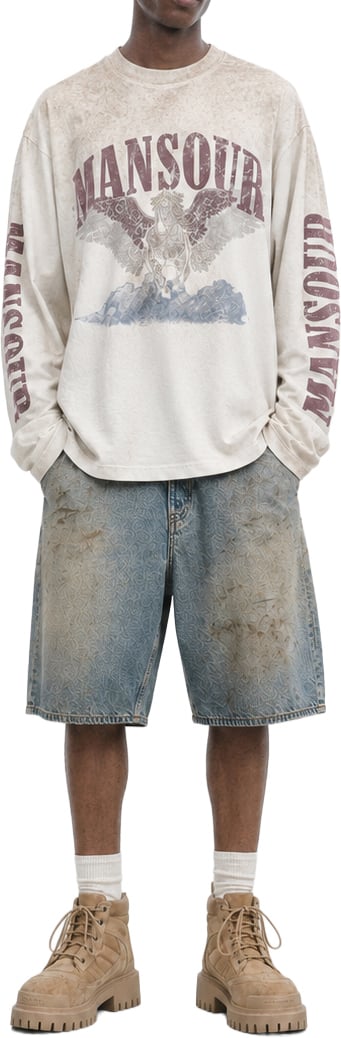 Mansour Cloud Runner Longsleeve Dusty White Neutraal