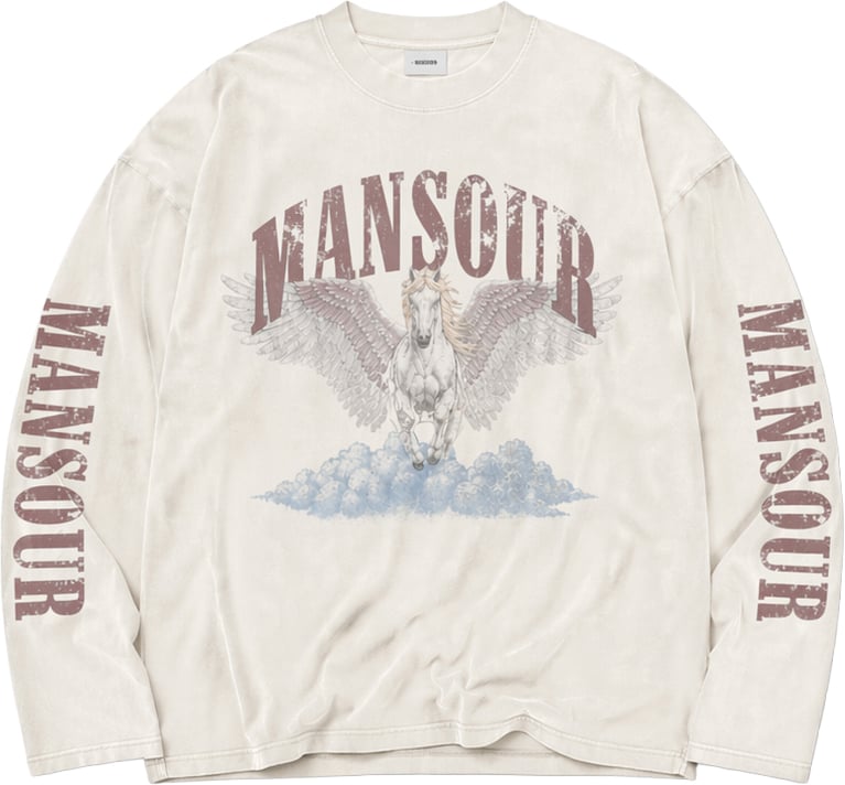 Mansour Cloud Runner Longsleeve Dusty White Neutraal