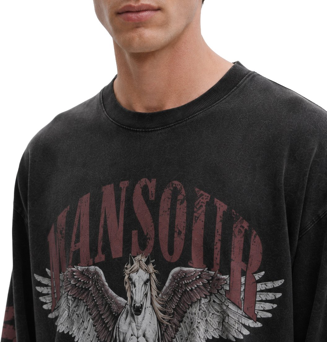 Mansour Cloud Runner Longsleeve Vintage Black Zwart