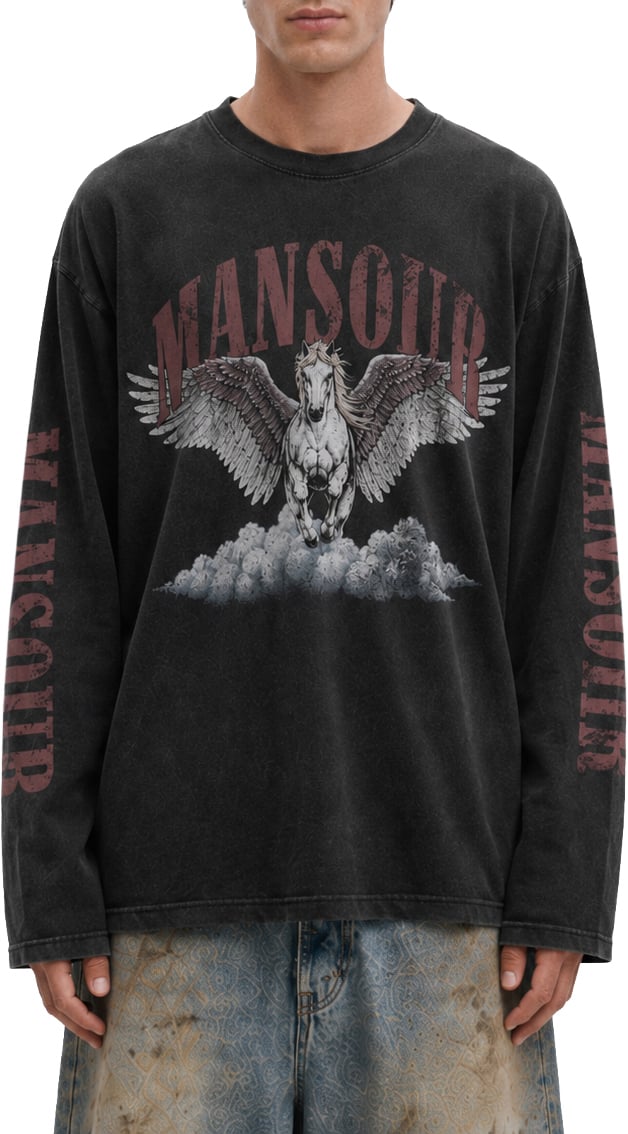 Mansour Cloud Runner Longsleeve Vintage Black Zwart