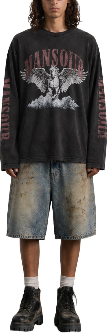 Mansour Cloud Runner Longsleeve Vintage Black Zwart