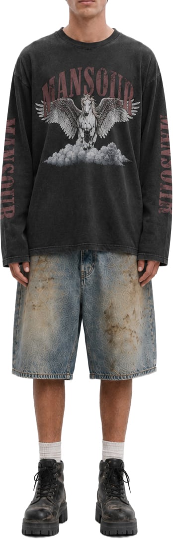 Mansour Cloud Runner Longsleeve Vintage Black Zwart